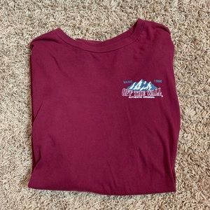 Men’s Maroon Long Sleeve Authentic Vans Shirt